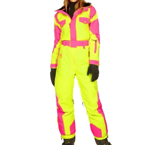 Tipsyelves Bright Ski suit neon - Picture 1 of 9